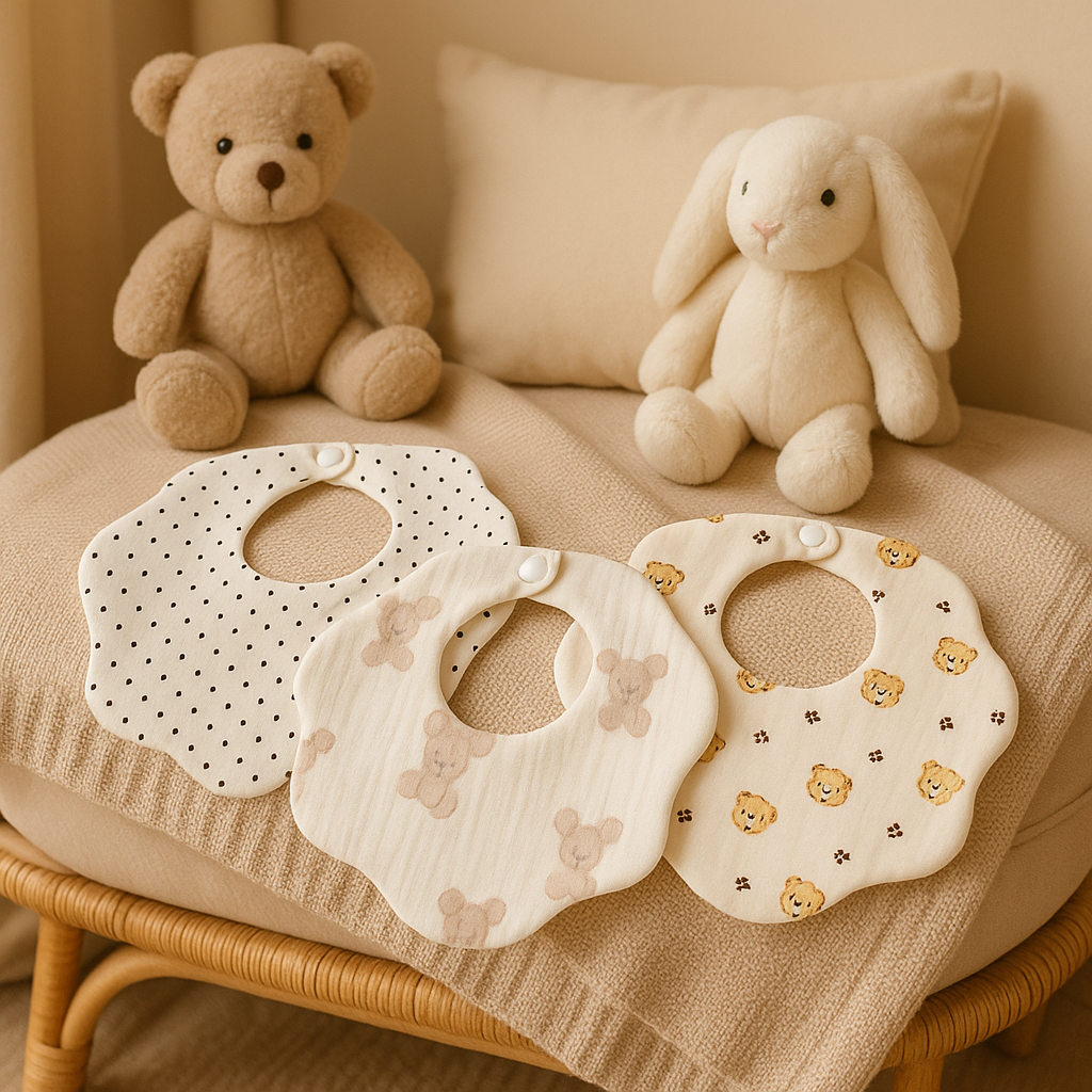 Bavoir bebe imprime coton