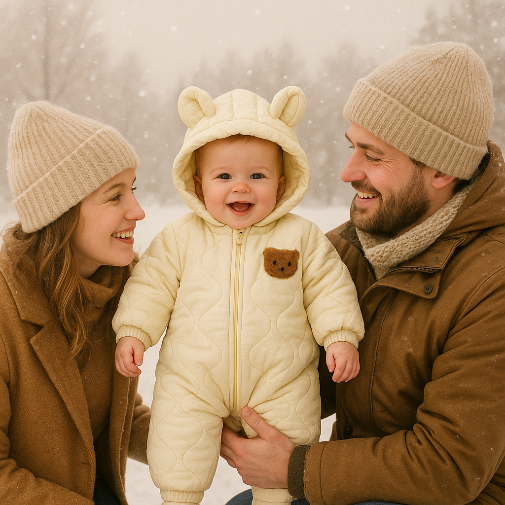 Combinaison bebe beige hiver