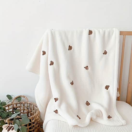 Couverture bebe ours design