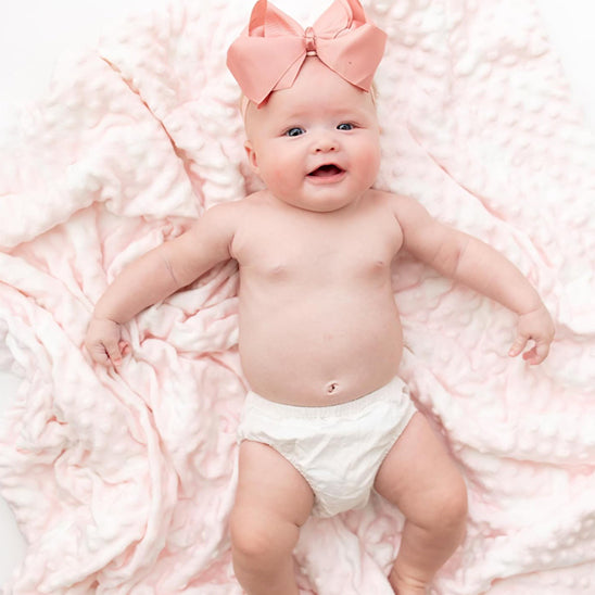 Couverture bebe rose doux