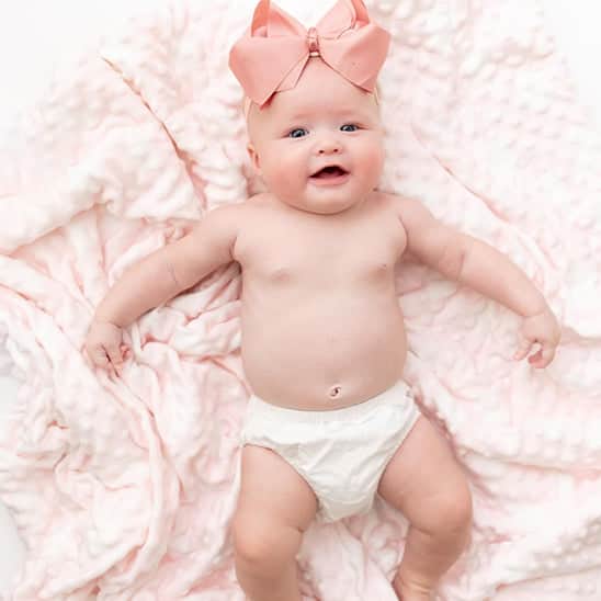 Couverture bebe rose doux