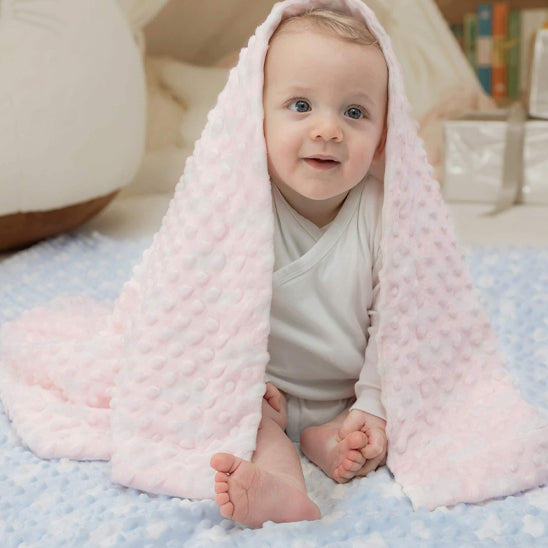 Couverture bebe rose respirant