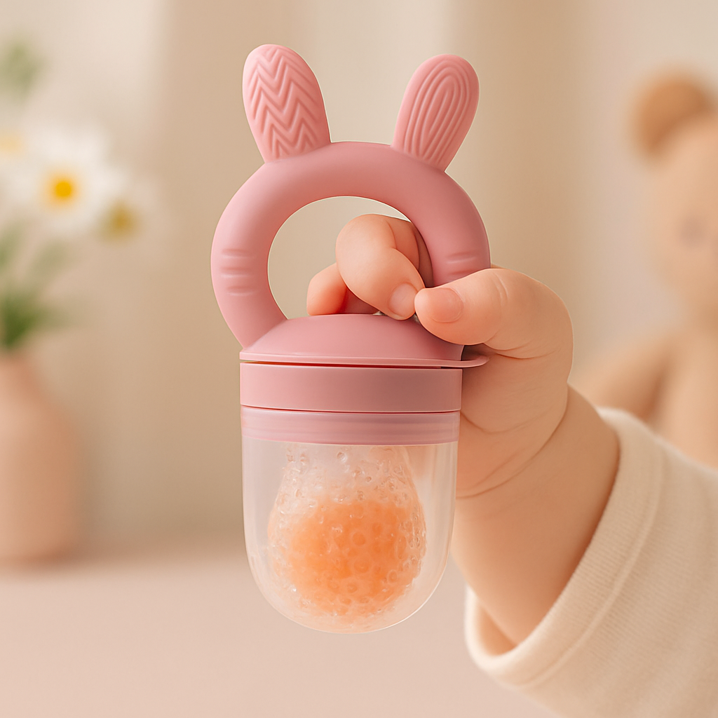 Grignoteuse bebe rose lapin