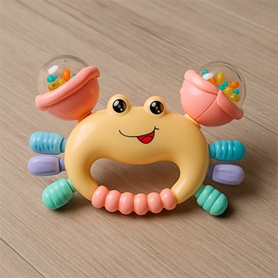 Hochet bébé crabe amusant