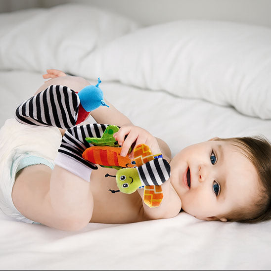Hochet bebe chaussette