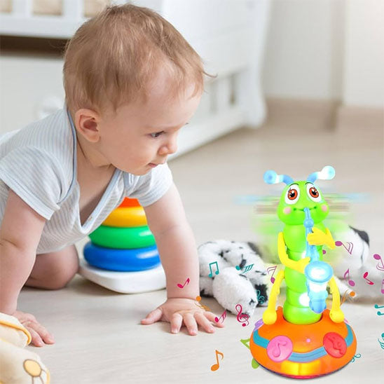 Jouet bebe eveil chenille saxophone