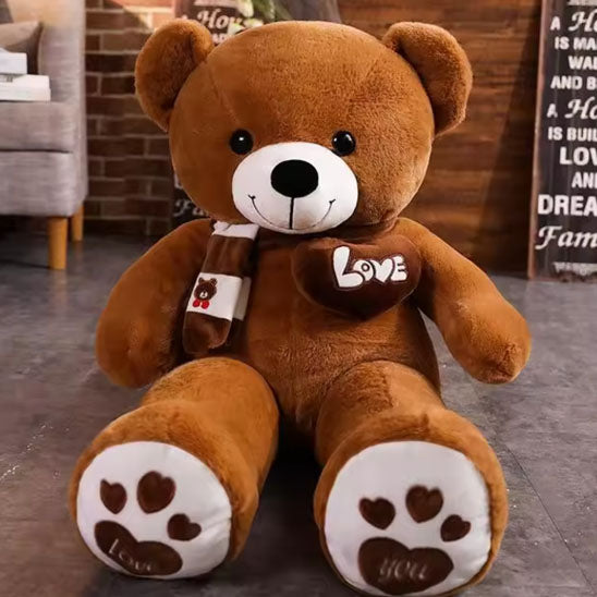 Ours en peluche brun chocolat