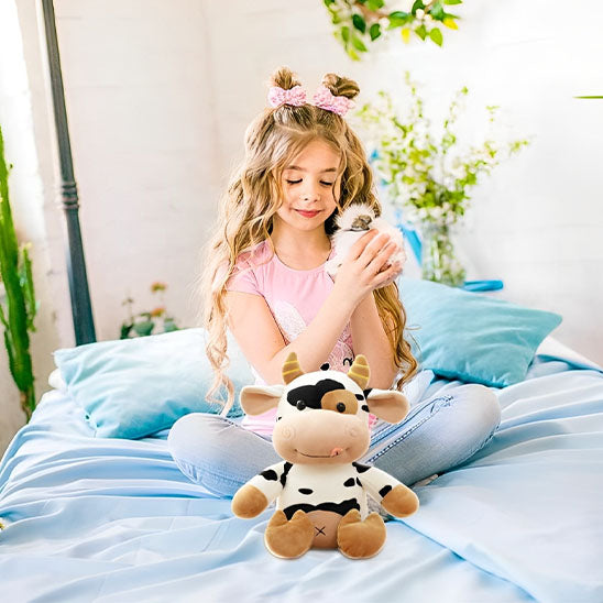 Peluche vache ultra douce