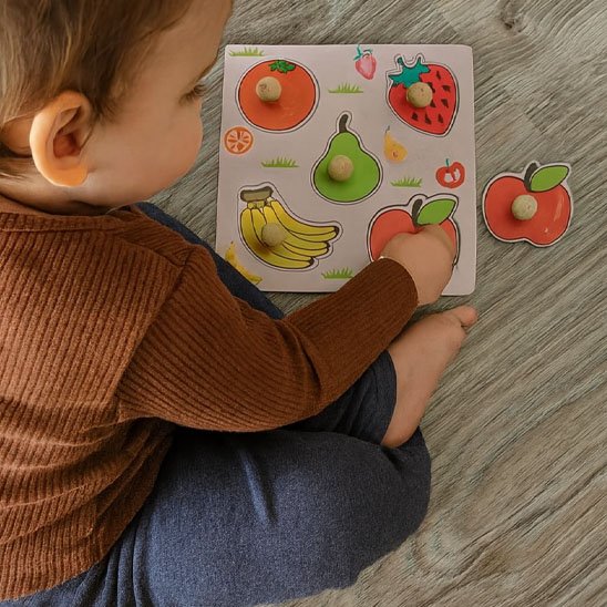 Puzzle bébé bois éducatif
