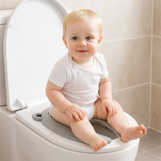 Reducteur de toilette gris pliante
