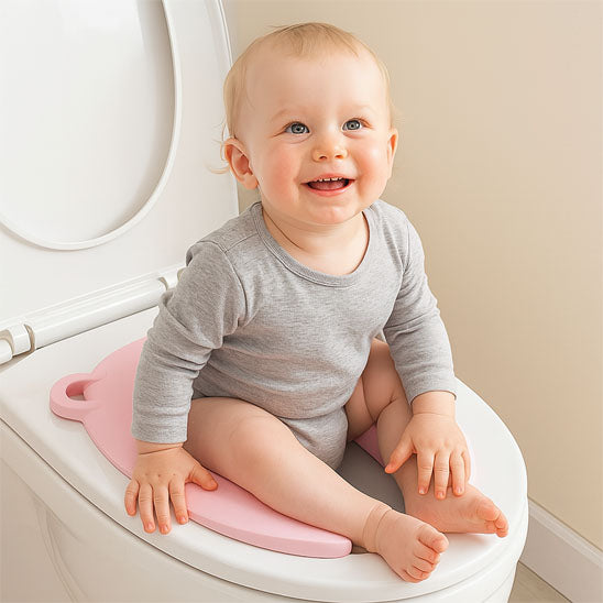 Reducteur de toilette rose amusant