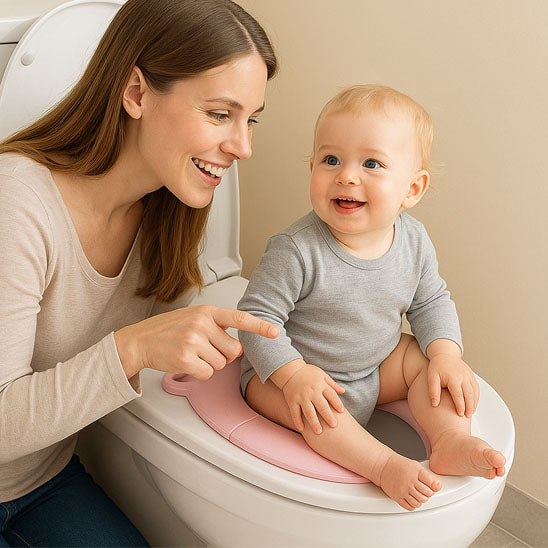 Reducteur de toilette rose bebe