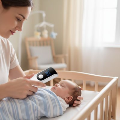 Thermomètre frontal bebe infrarouge