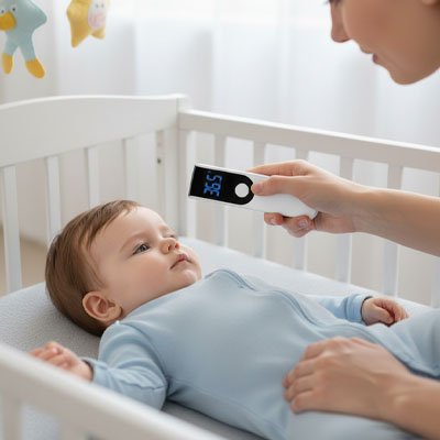 Thermomètre frontal bebe numérique