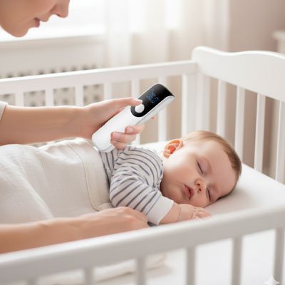 Thermomètre frontal blanc bebe