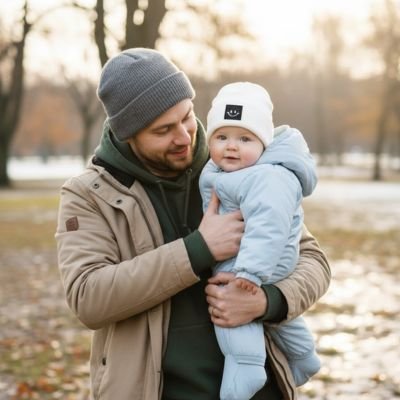 Bonnet bebe blanc hiver