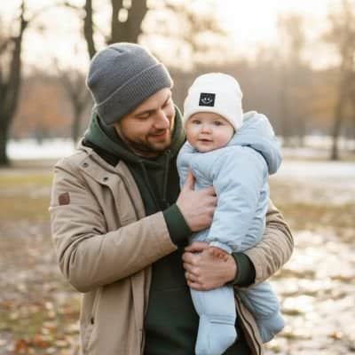 Bonnet bebe blanc hiver