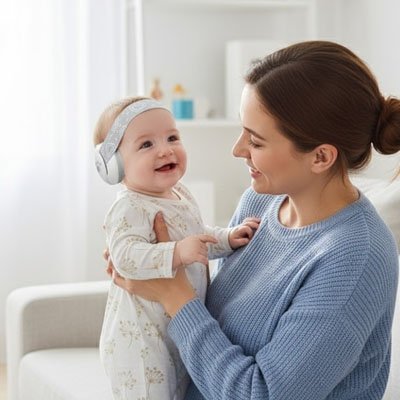 Casque anti bruit pour bébé design