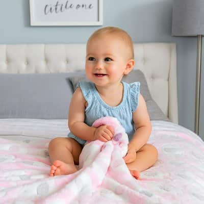 Couverture bebe rose elephant