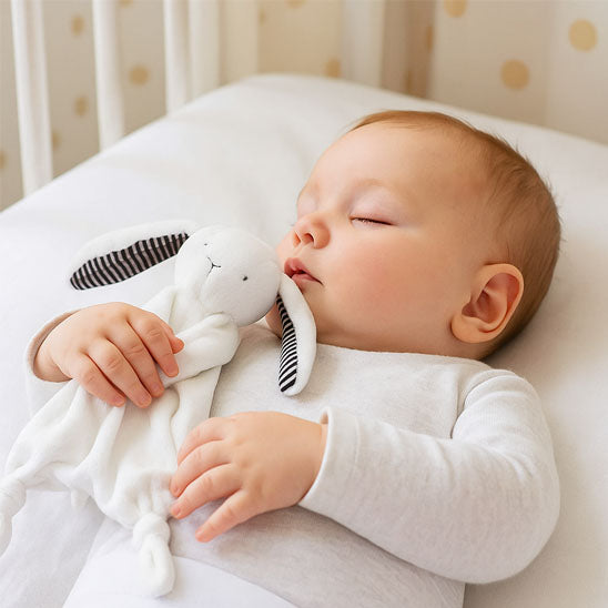 doudou bebe lapin blanc neige