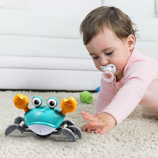 jouet bebe eveil crabe bleu