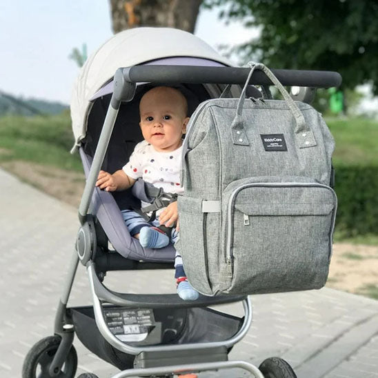 sac a langer gris clair poussette