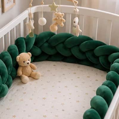 Tresse de lit bebe vert