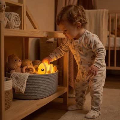 Veilleuse bébé jouer