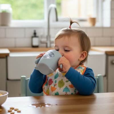 Verre bebe bleu