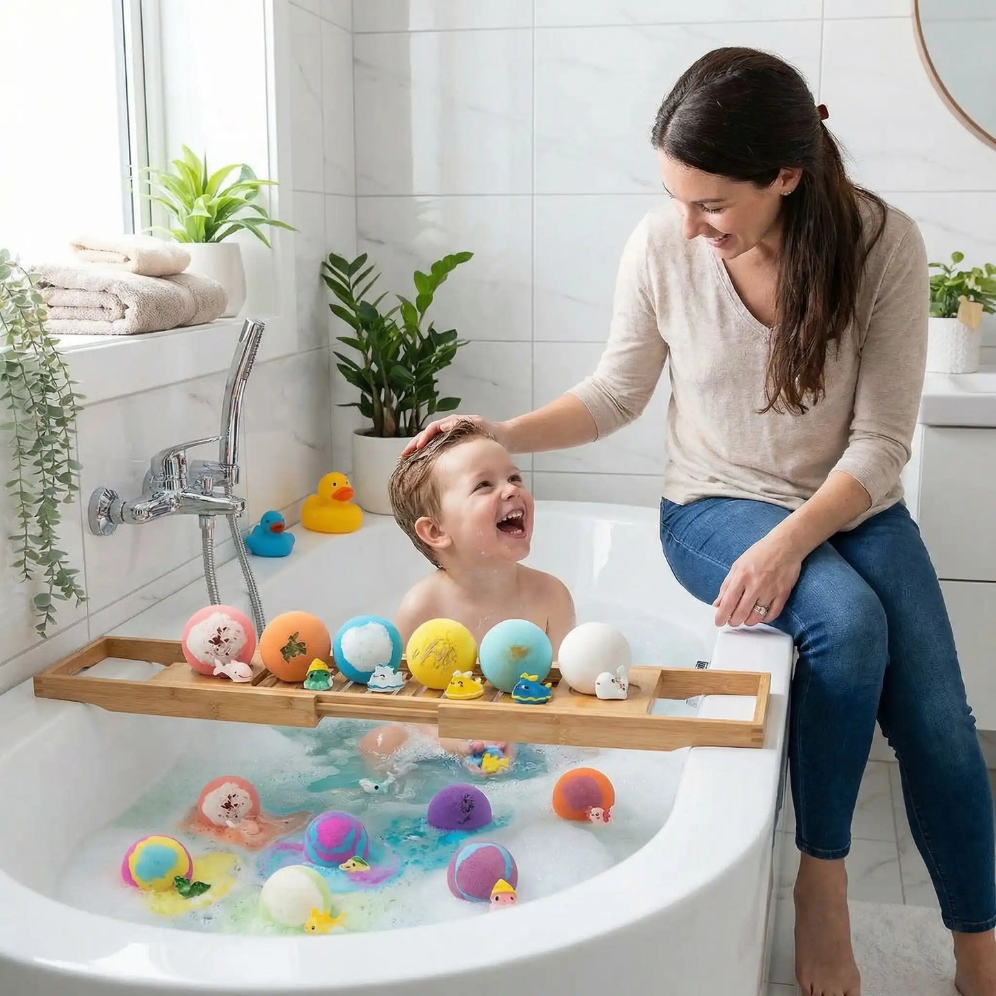 Bombe de bain colorés