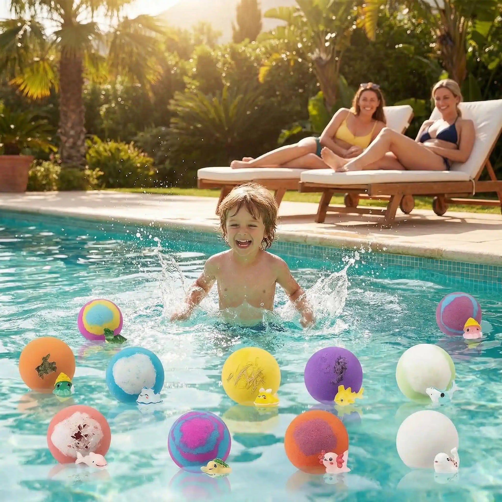 Bombe de bain piscine