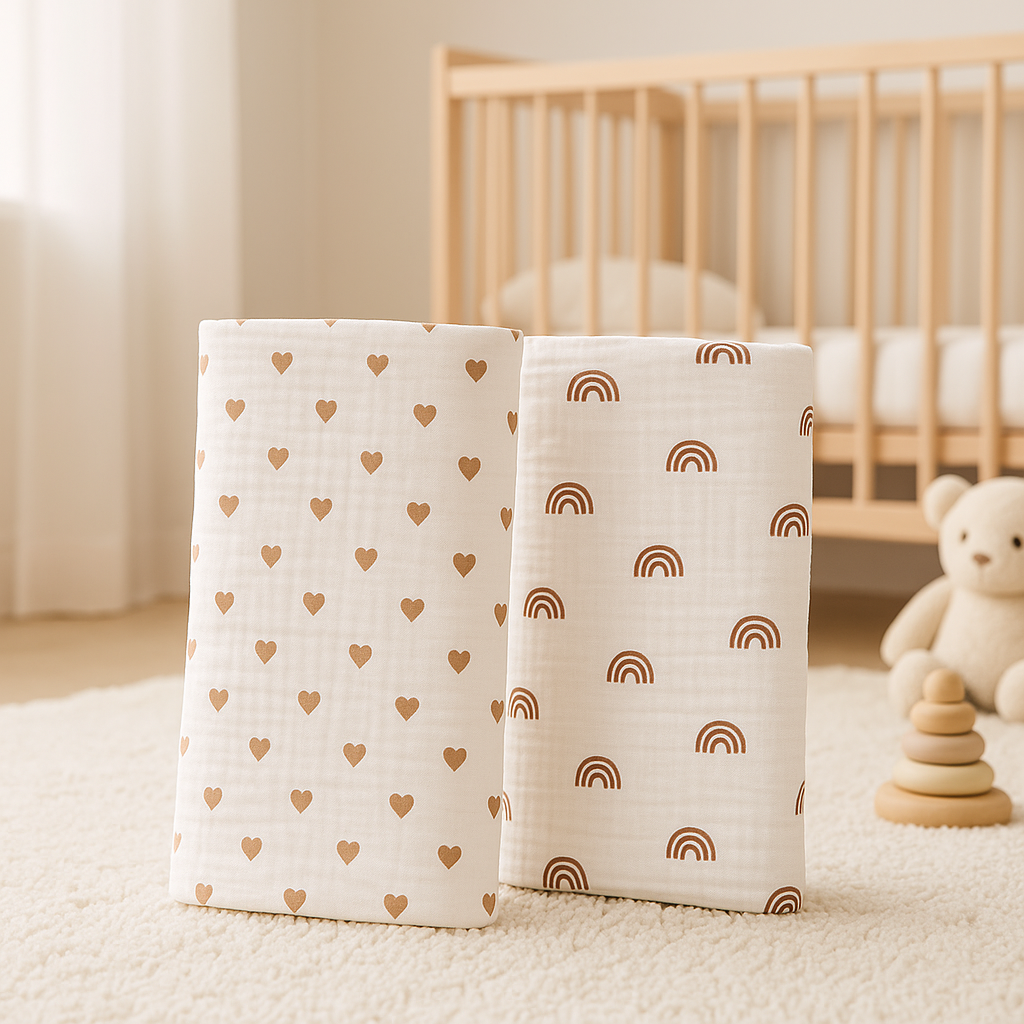 Couverture bebe arc cœur