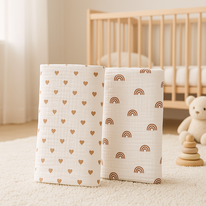 Couverture bebe arc cœur