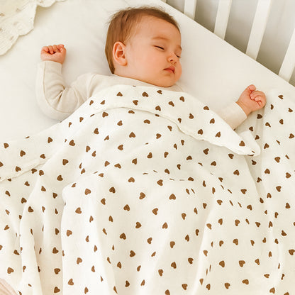 Couverture bebe blanc tete ours