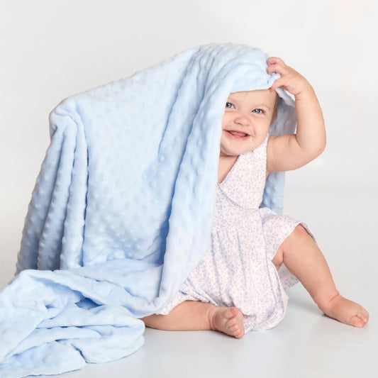 Couverture bebe bleu garçon