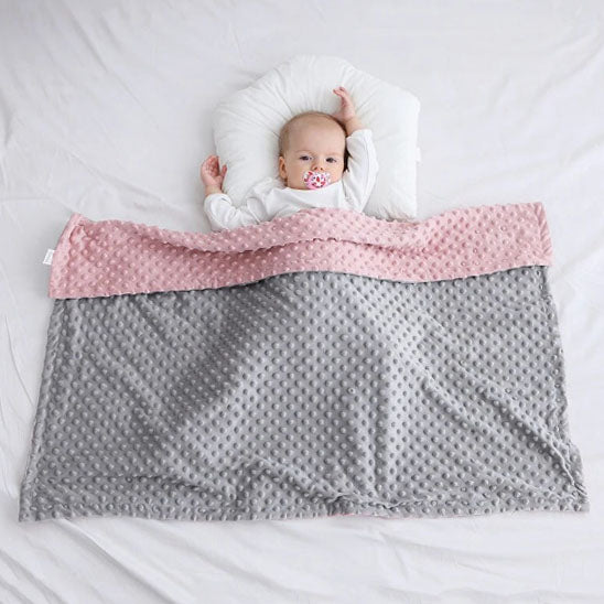 Couverture bebe gris reversible