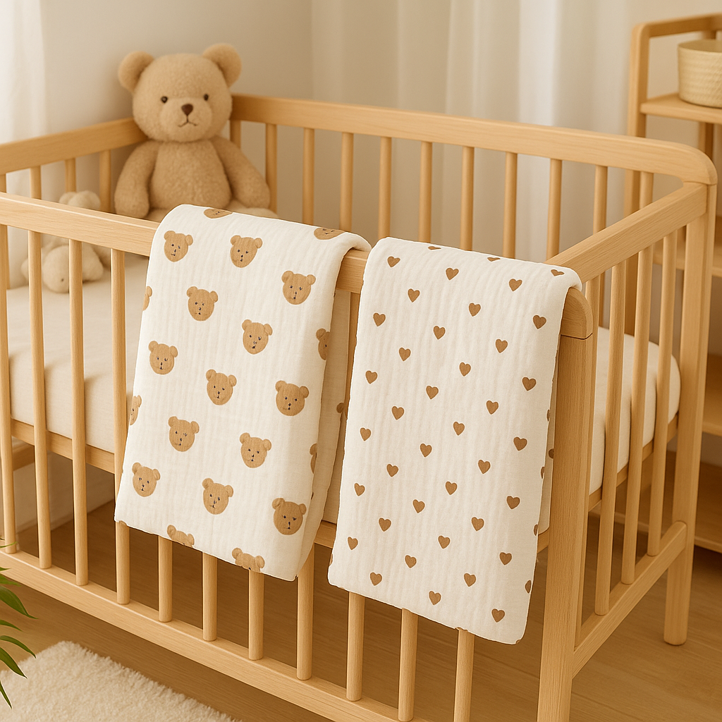 Couverture bebe ours cœur