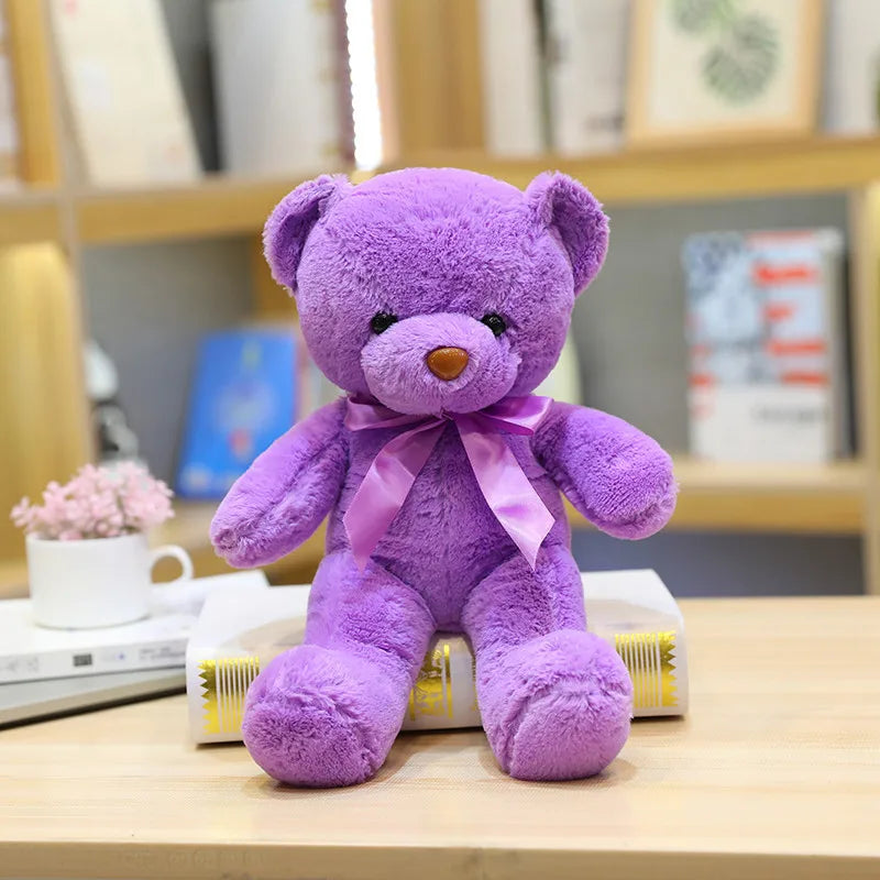 Ours en peluche violet lilas