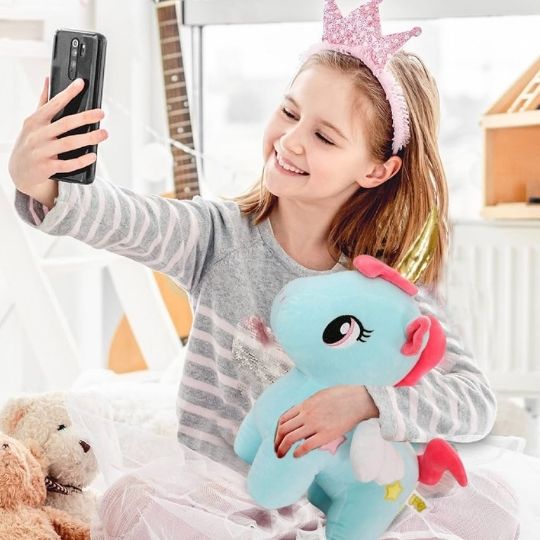 Peluche licorne amusant design
