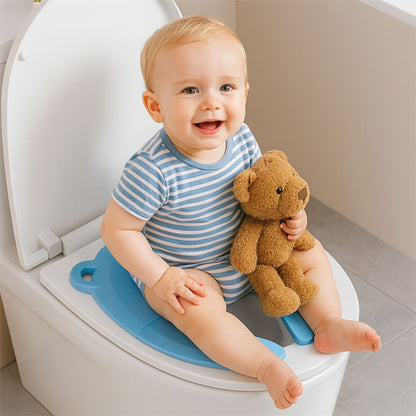 Reducteur de toilette bleu confortable