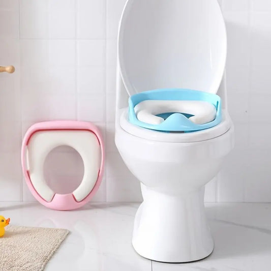 Reducteur de toilette bleu rose
