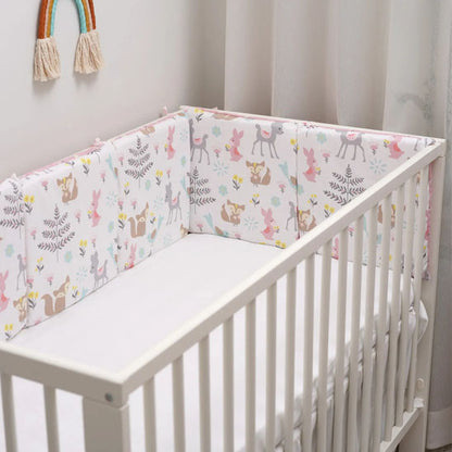 Tour de lit bebe rose coton
