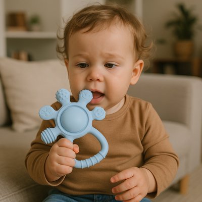 Anneau de dentition bebe silicone