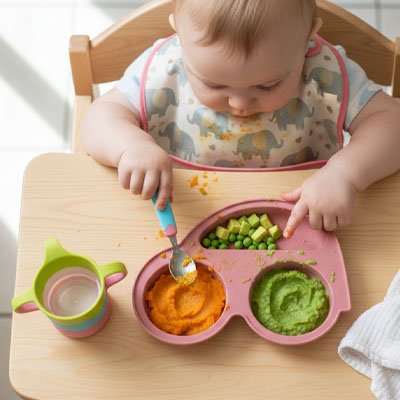 Assiette bébé ventouse repas
