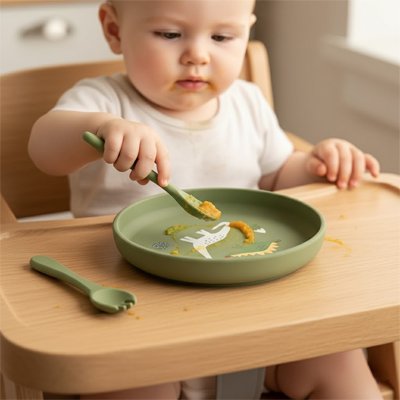 Assiette bebe dinosaure