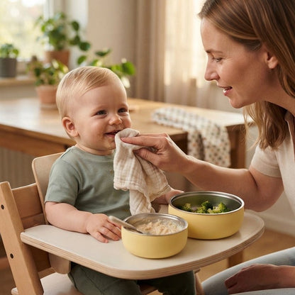 Assiette bebe inox