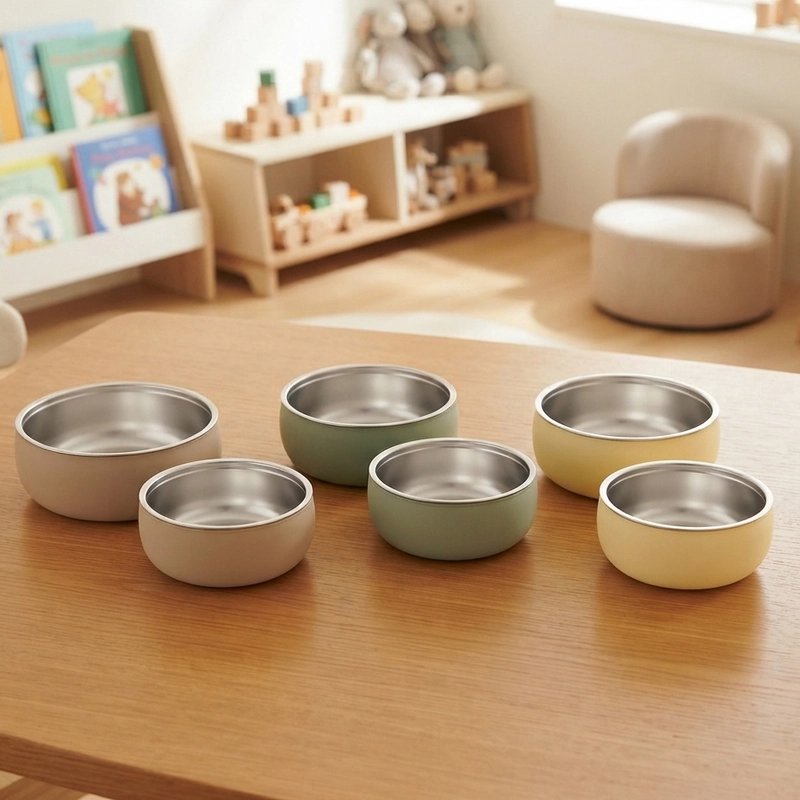 Assiette bebe rose vert jaune