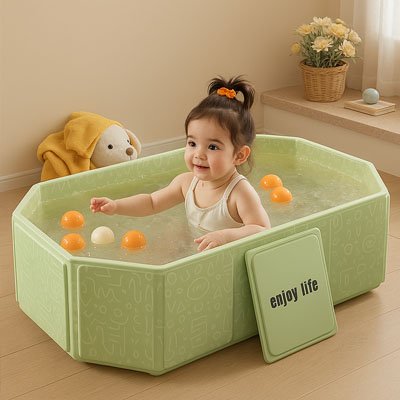 Baignoire bébé vert design