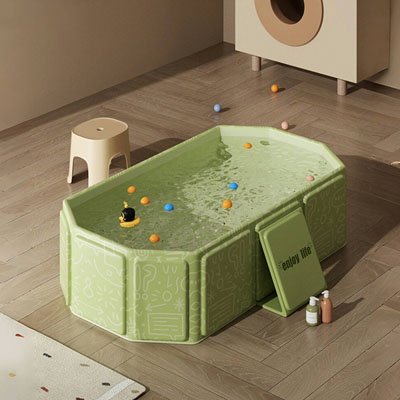 Baignoire bébé vert intérieur