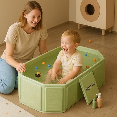 Baignoire bébé vert